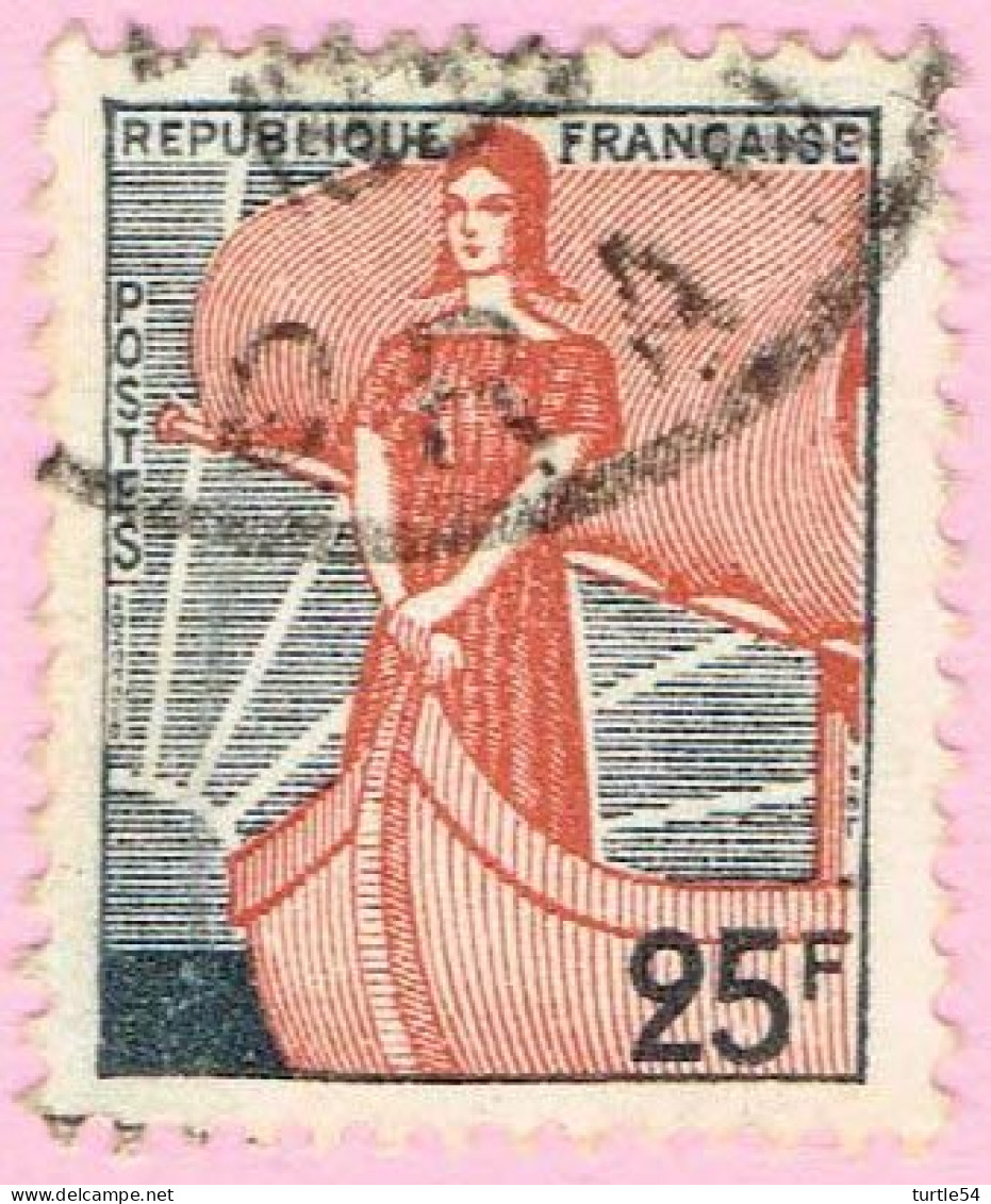 France, N° 1216 Obl. - Marianne à La Nef - 1959-1960 Marianna Alla Nef