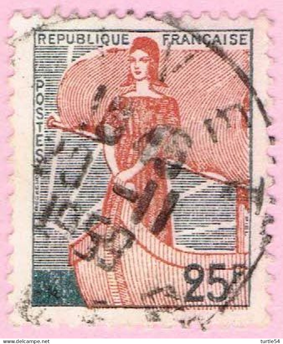 France, N° 1216 Obl. - Marianne à La Nef - 1959-1960 Marianna Alla Nef