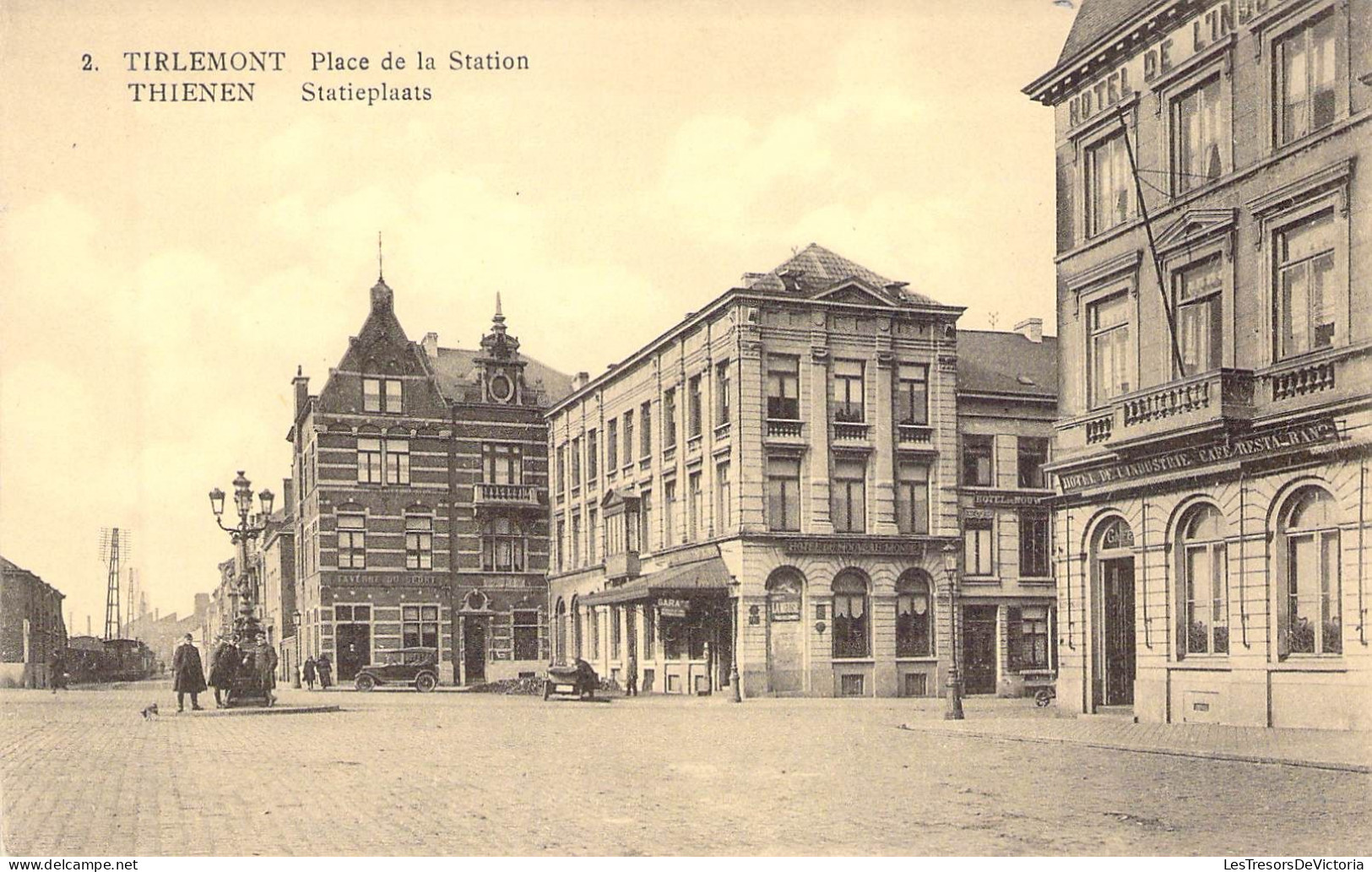 BELGIQUE - TIRLEMONT THIENEN - Place De La Station - Carte Postale Ancienne - Tienen