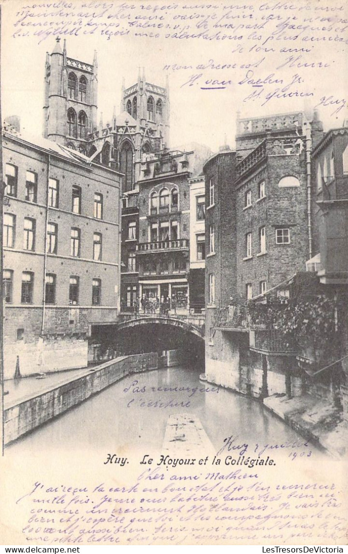 BELGIQUE - HUY - Le Hoyoux Et La Collégiale - Carte Postale Ancienne - Hoei