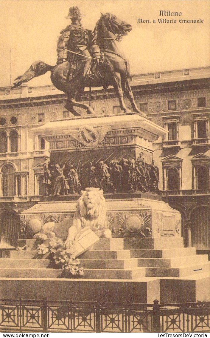 ITALIE - MILANO - Monumento A Vittorio Emanuele - Carte Postale Ancienne - Sonstige & Ohne Zuordnung