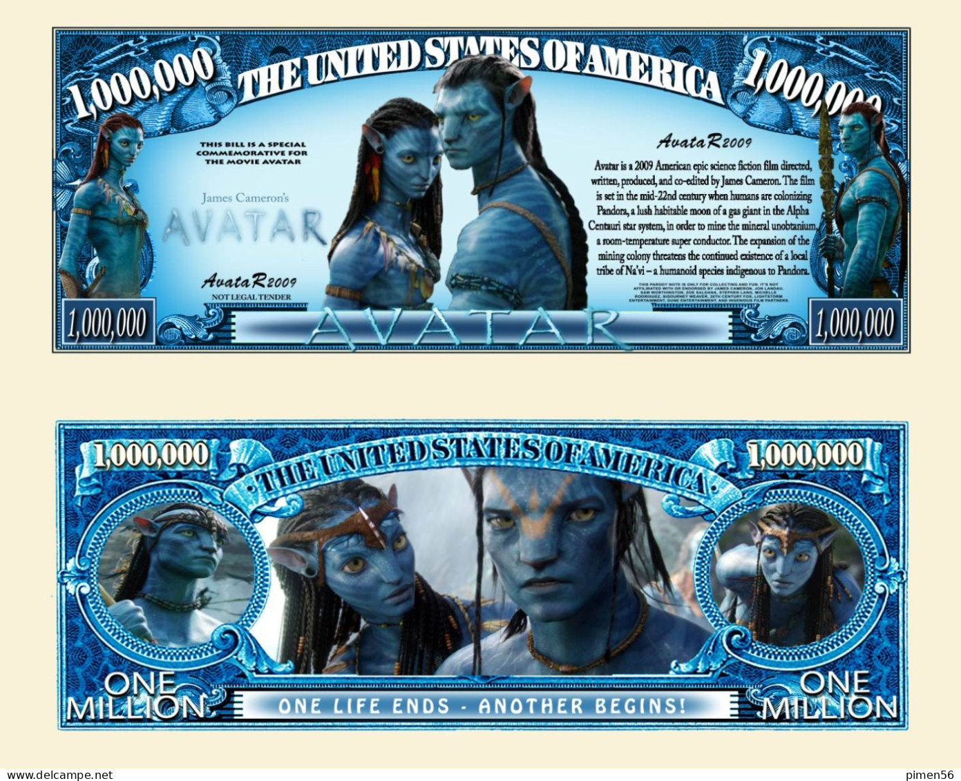 USA - FANTASY NOTE - AVATAR - UNC / SERIES  MOVIES - Other & Unclassified