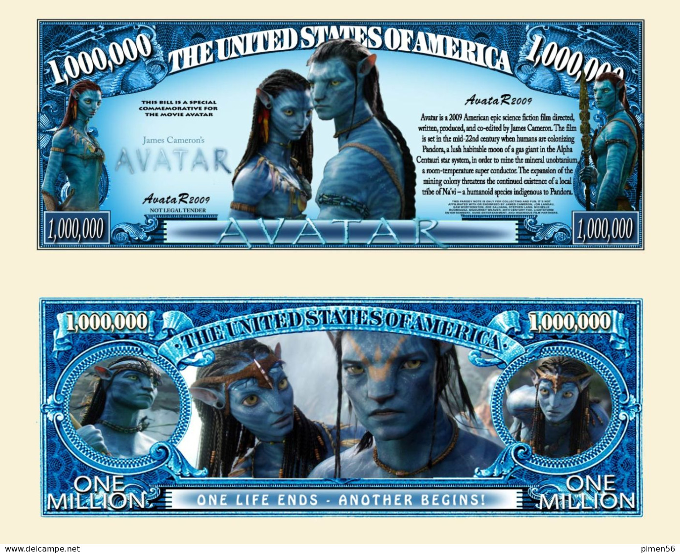 USA - FANTASY NOTE - AVATAR - UNC / SERIES  MOVIES - Altri & Non Classificati