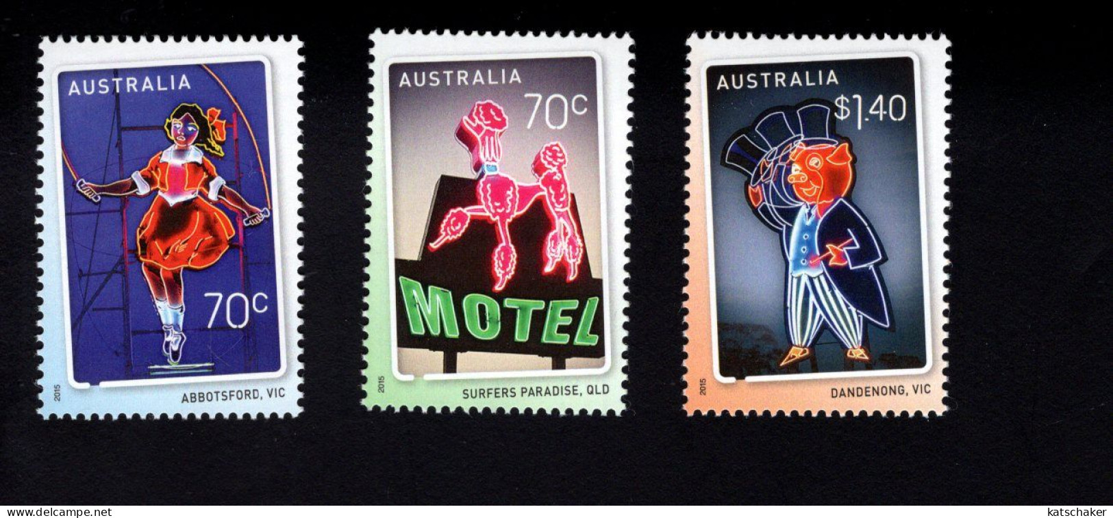 1783820530 2015  SCOTT 4336 4338  (XX)  POSTFRIS MINT NEVER HINGED  -  SIGNS OF THE TIMES - NEON SIGNS - Mint Stamps