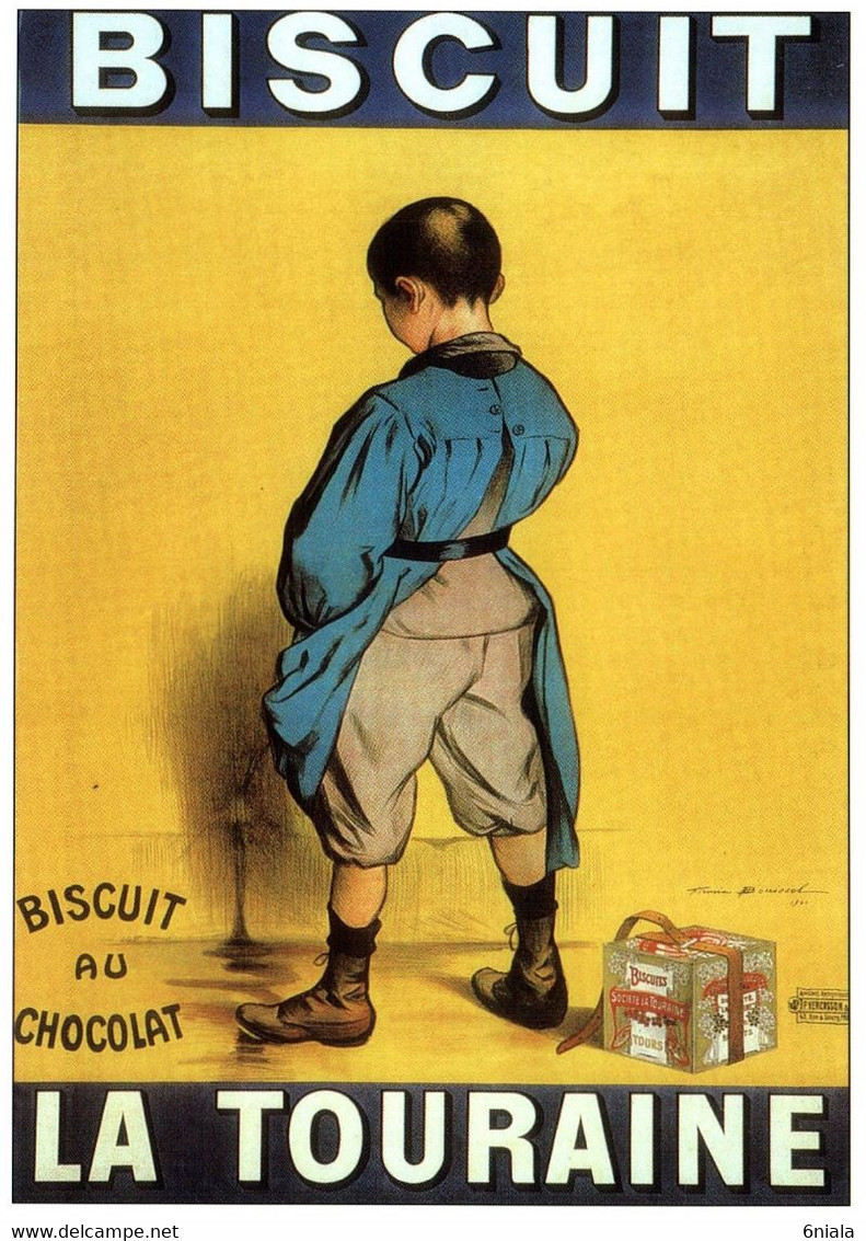 12546 Repro Affiche RECLAME  BISCUIT LA TOURAINE  Biscuit Au Chocolat     N° 146 éditions Centenaire (Recto-verso) - Publicité