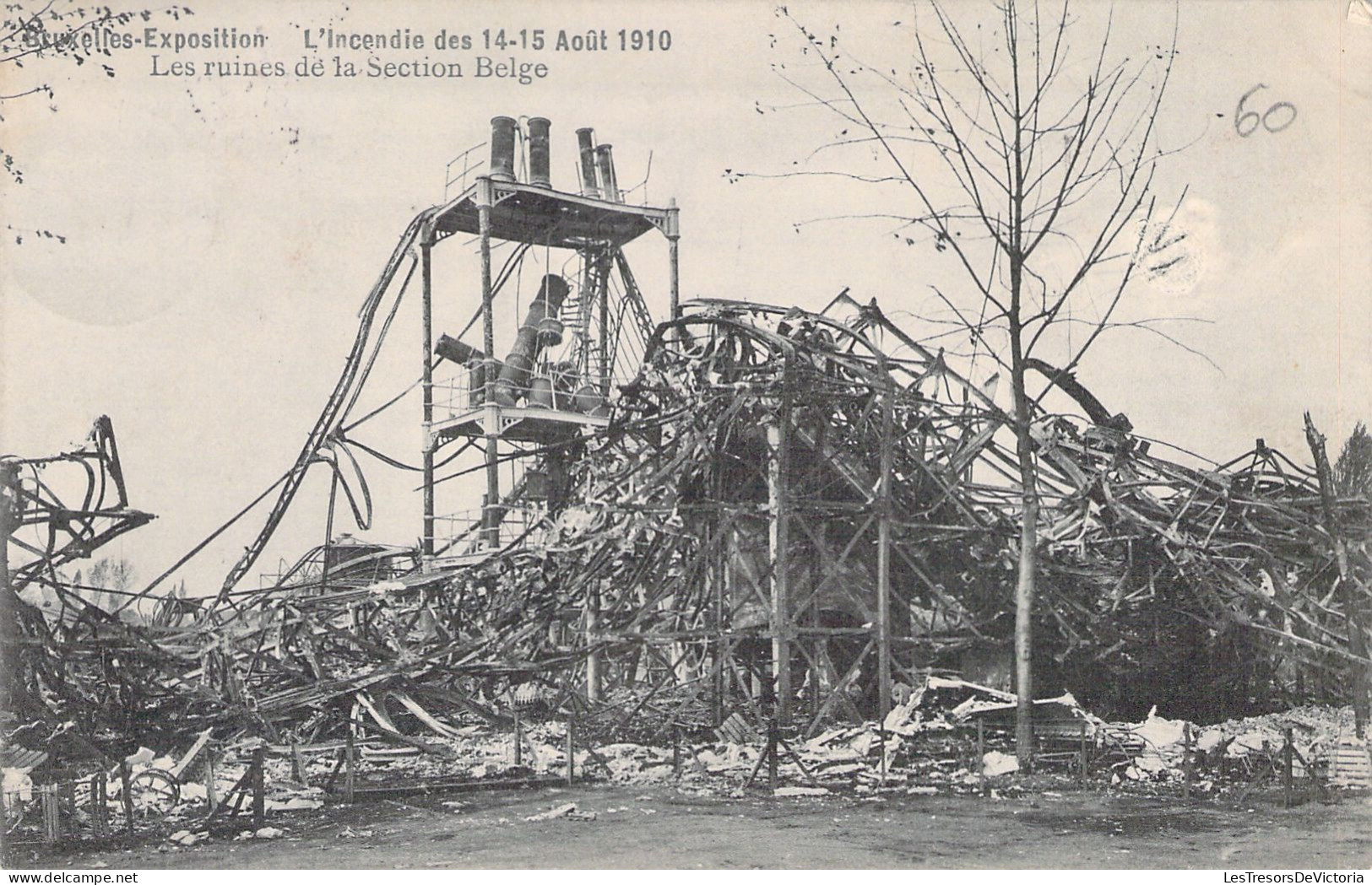 BELGIQUE - Bruxelles - Exposition - Incendie Des 14 15 Aout 1910 - Les Ruines De La Section Bel - Carte Postale Ancienne - Andere & Zonder Classificatie