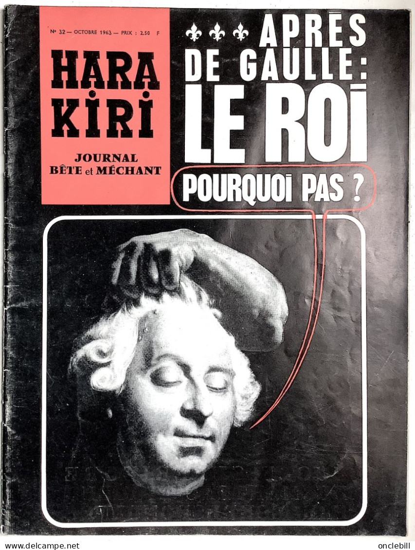 Hara Kiri Revue Bête Et Méchante Numéro 32 Octobre 1963  Très Bon état, Frais D'envoi Offerts - Humor