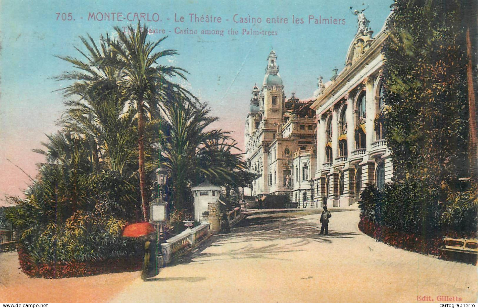 Monaco Monte Carlo Le Theatre & Casino Entre Les Palmiers - Monte-Carlo