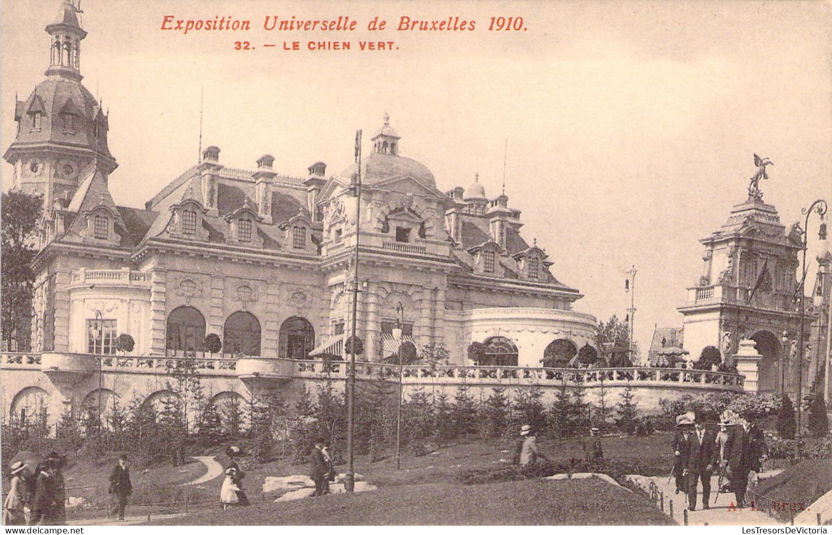 BELGIQUE - Bruxelles - Exposition1910 - Le Chien Vert - Carte Postale Ancienne - Altri & Non Classificati