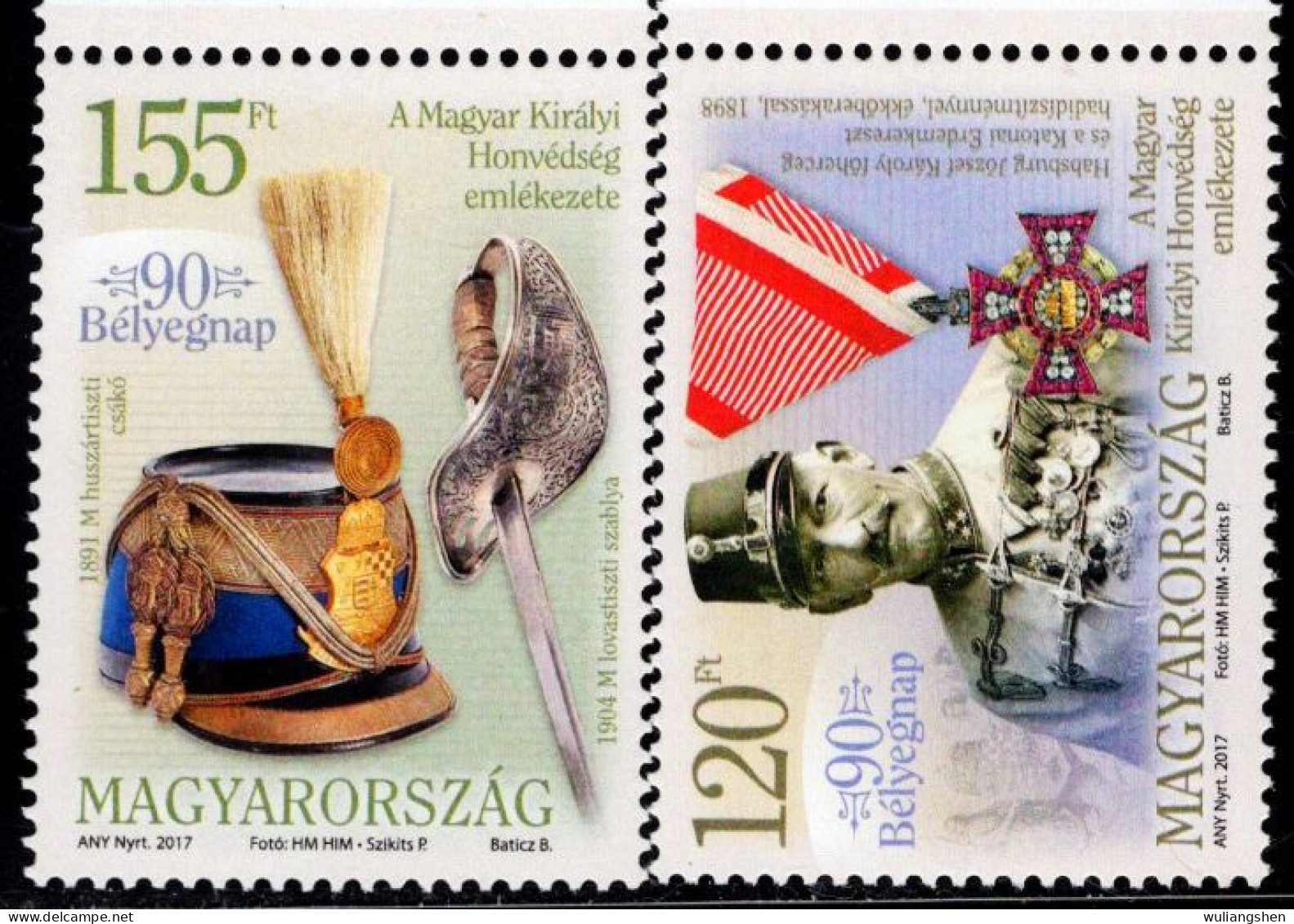 CU0189 Hungarian 2017 History General Order Etc. 2V MNH - Unused Stamps