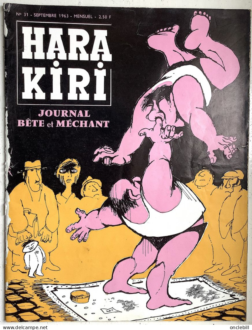 Hara Kiri Revue Bête Et Méchante Numéro 31 Septembre 1963  Très Bon état, Frais D'envoi Offerts - Humour