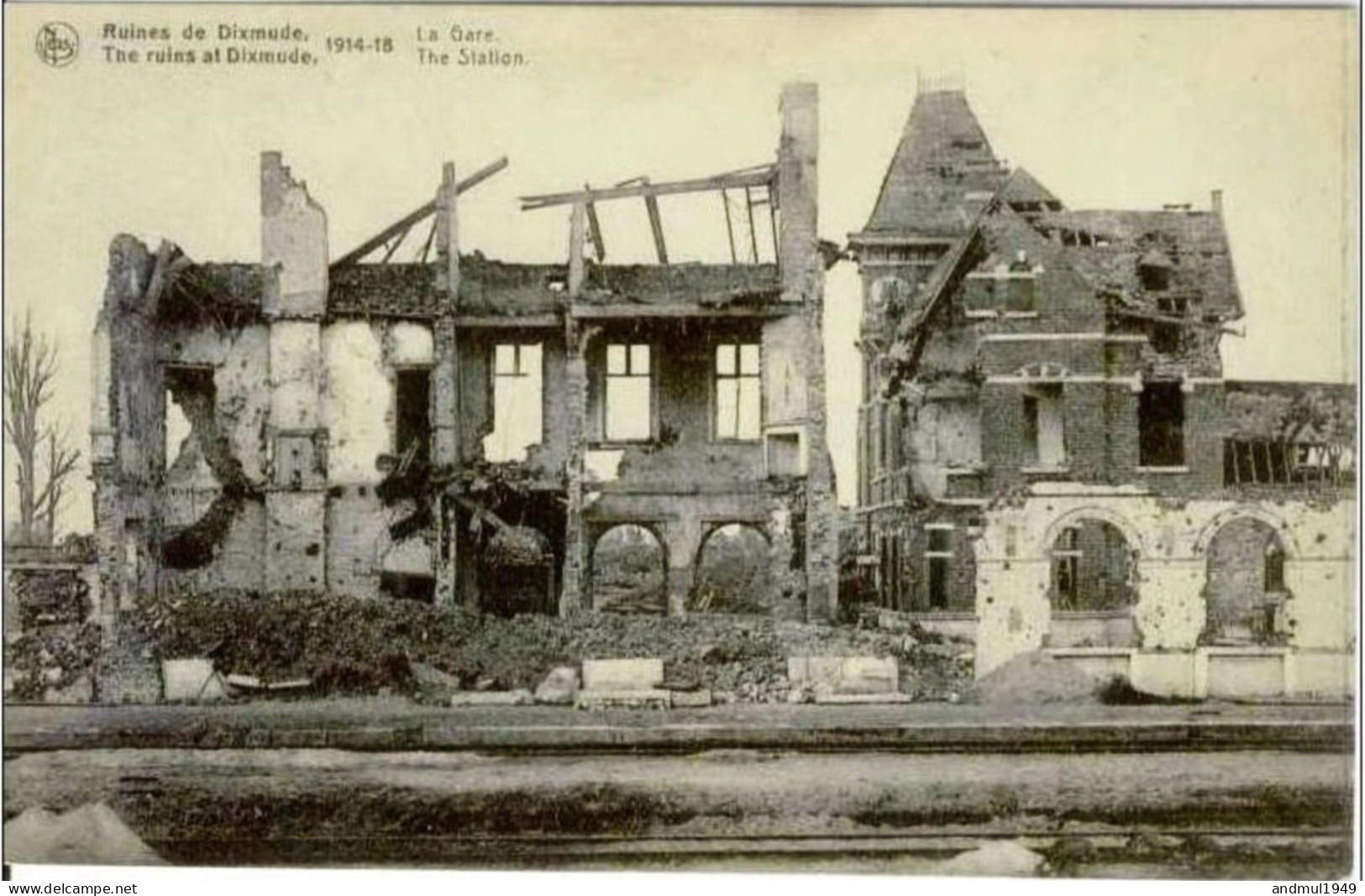 DIXMUDE-DIKSMUIDE - Guerre 1914-1918 - Ruines De La Gare - Edition : J. Revyn, Bruxelles - Diksmuide