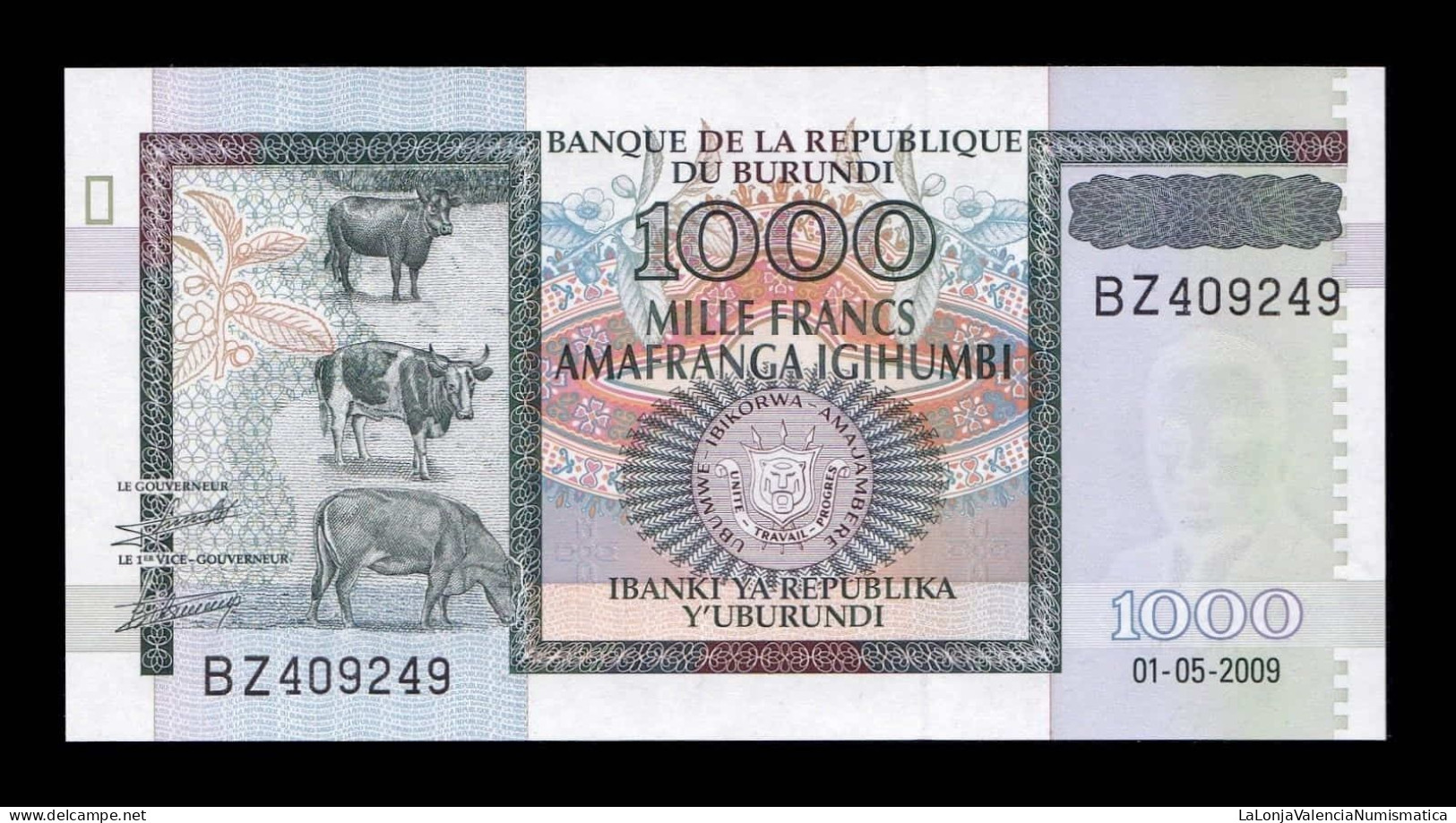 Burundi 1000 Francs 2009 Pick 46 Sc Unc - Burundi