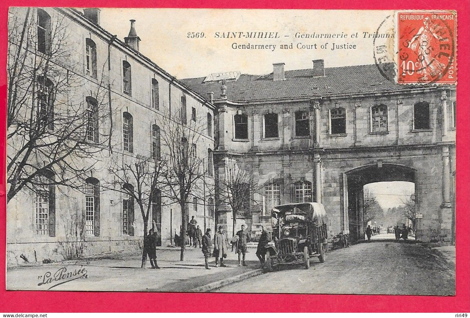 Cpa 55 SAINT-MIHIEL, Gendarmerie Et Tribunal, Voyagée En 1919, Animée 2 Scannes - Saint Mihiel