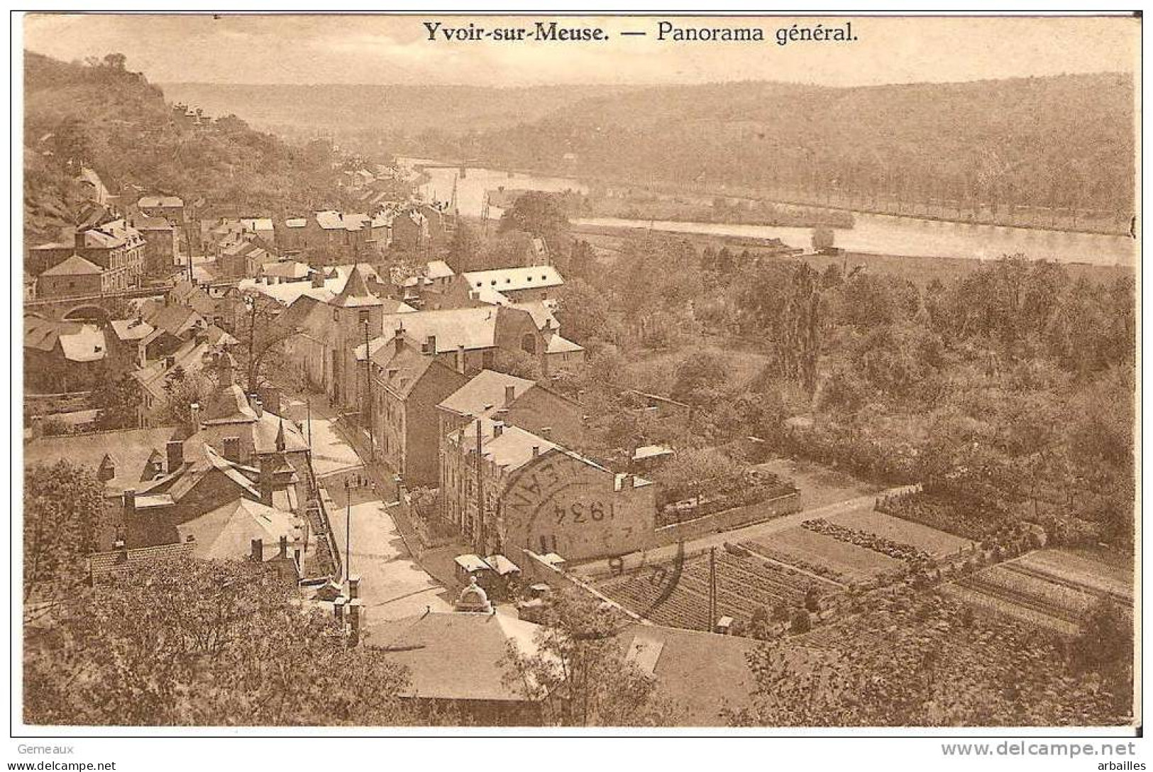 Yvoir-sur-Meuse. Panorama Général. - Yvoir
