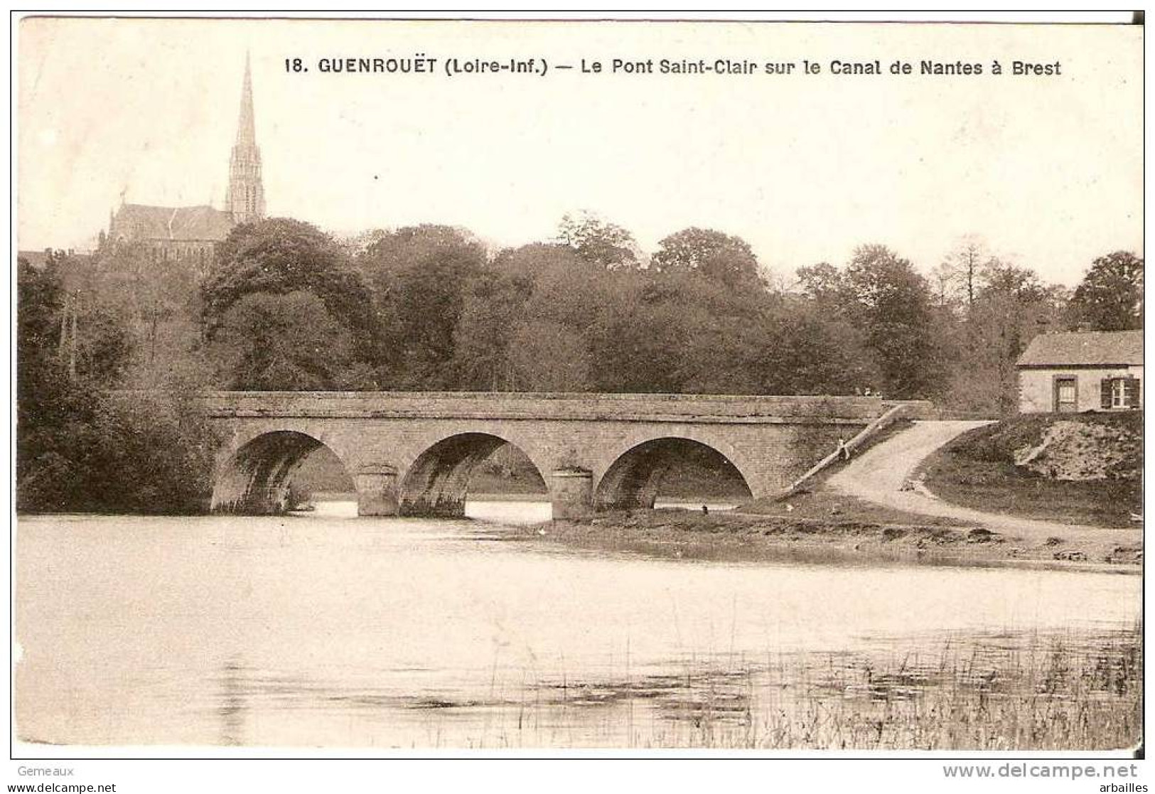 Guenrouet. Le Pont Saint-Clair Sur Le Canal De Nantes A Brest. - Guenrouet