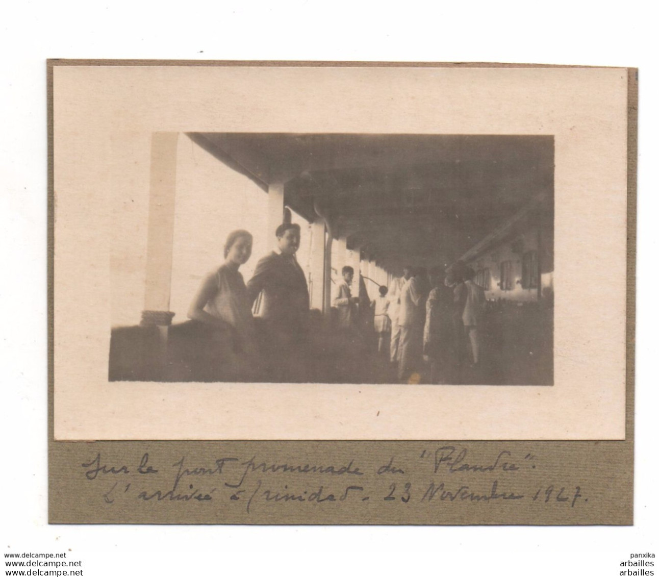 Trinidad.Sur Le Pont Promenade A L'arrivée.A Bord Du "Flandre" Compagnie Générale Transatlantique.1927. - Trinidad