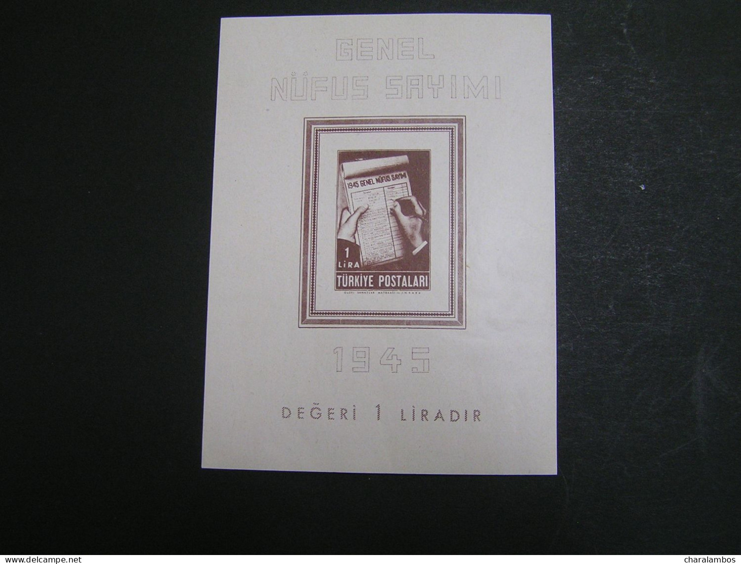 TURKEY 1945 Blok No 3t MNH - Unused Stamps