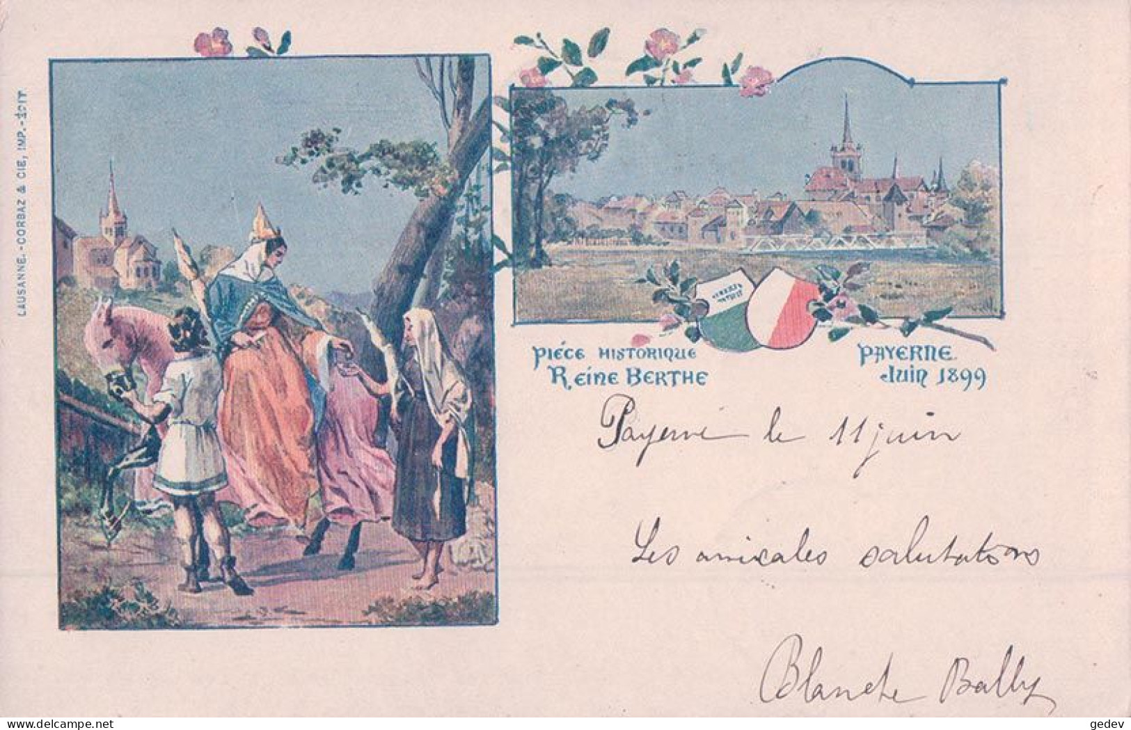 Payerne VD, Pièce Historique Reine Berthe (12.6.1899) - Payerne