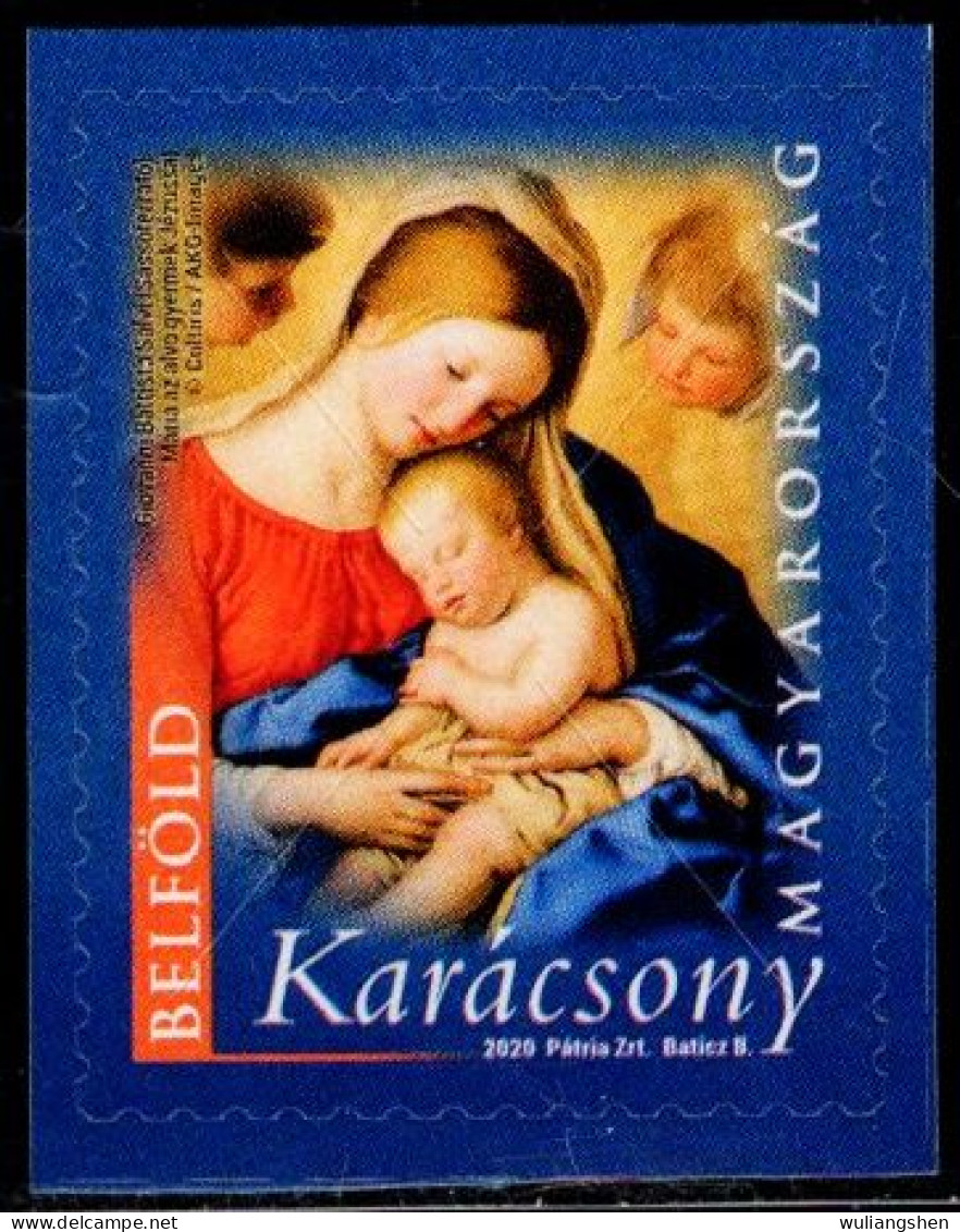 CU0225 Hungary 2020 Christmas Virgin Child 1V Self-adhesive MNH - Nuovi