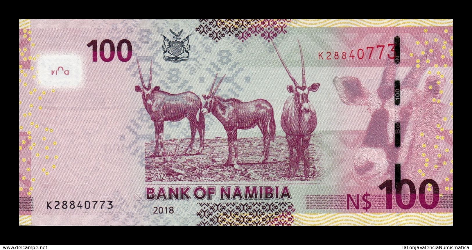 Namibia 100 Dollars 2018 Pick 14b Sc Unc - Namibie