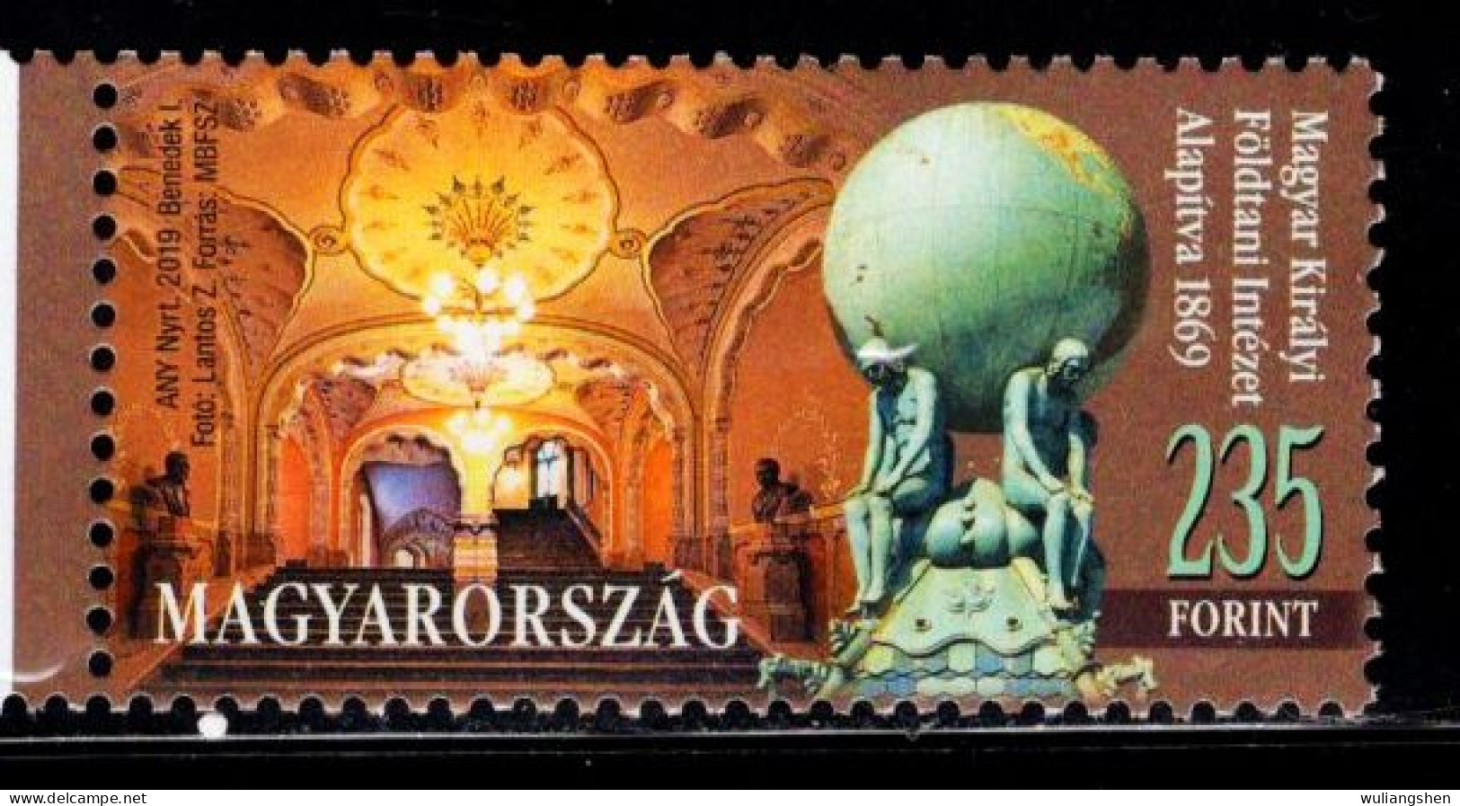 CU0259 Hungarian 2019 Architectural Interior Sculpture 1VMNH - Unused Stamps