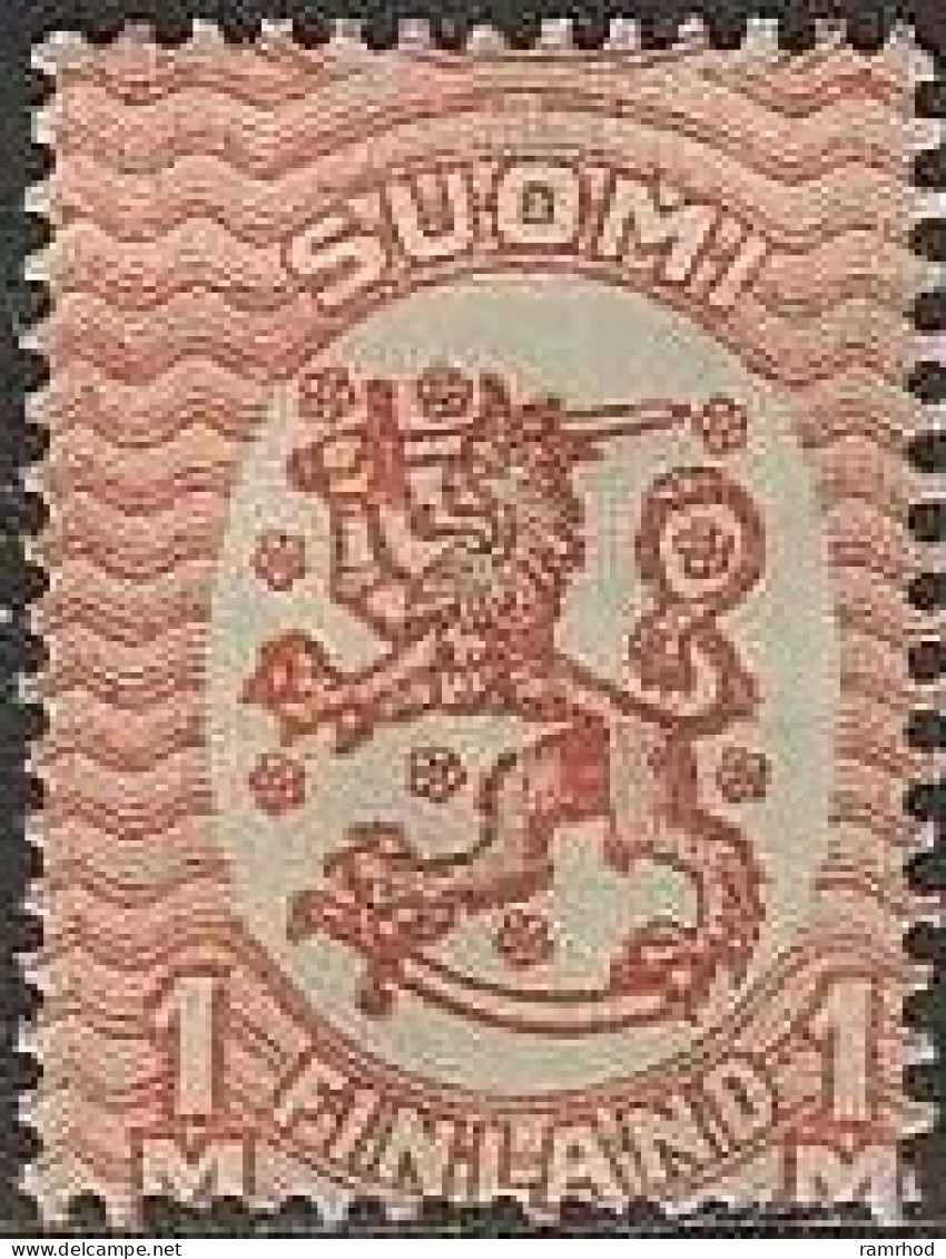 FINLAND 1917 Lion - 1m. - Orange MH - Neufs