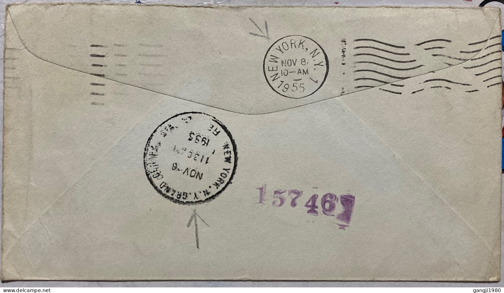 CANADA 1955, COVER USED TO USA, ETIQUETTE SPECIAL DELIVERY EXPRESS, SD-8, 6-53, AIRMAIL LABEL, BIRD & QUEEN STAMP, NEW Y - Covers & Documents