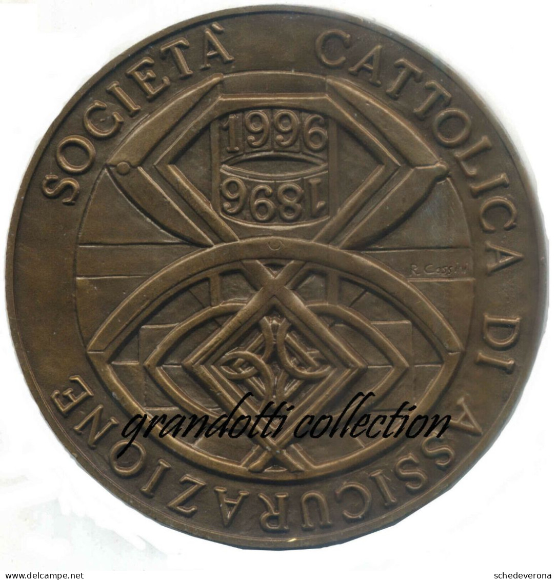 SOCIETÁ CATTOLICA DI ASSICURAZIONE 1996 MEDAGLIA CENTENARIO - Firma's