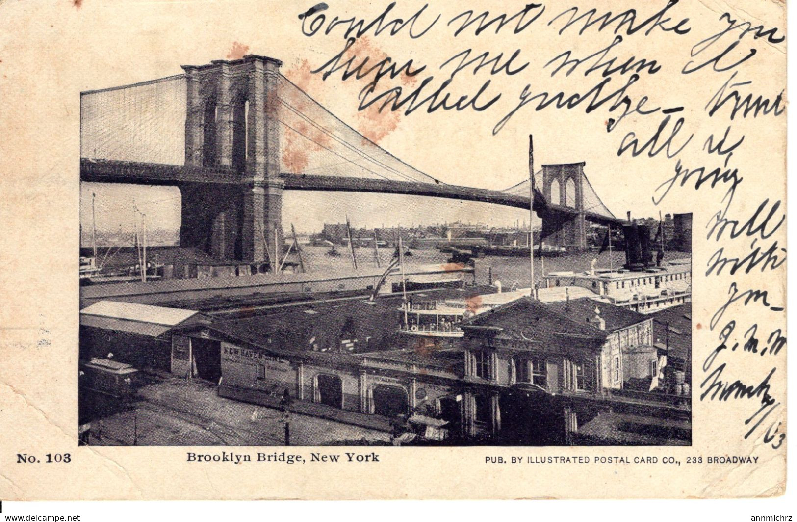 BROOKLYN BRIDGE 1903 - Brooklyn