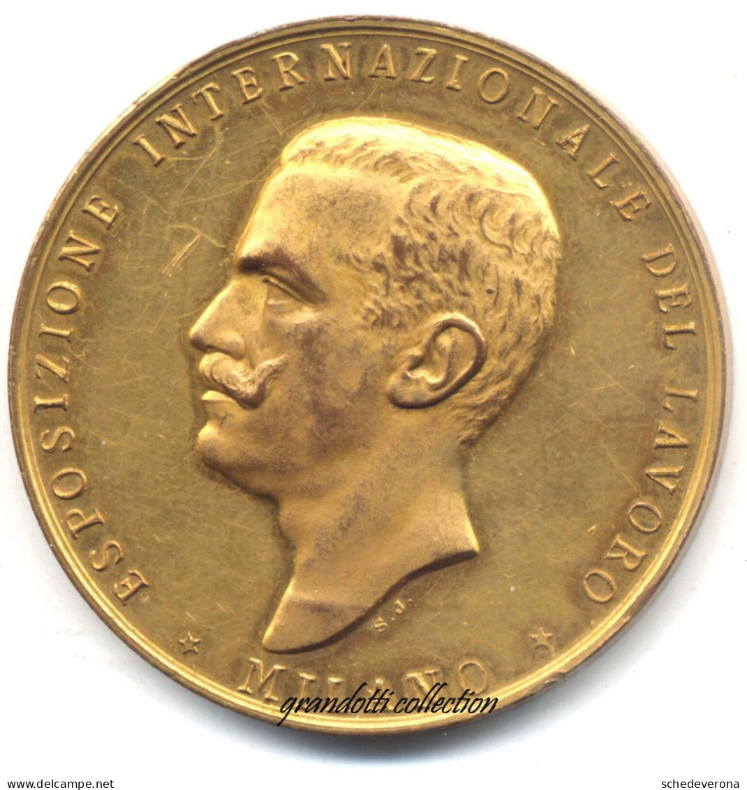 MILANO ESPOSIZIONE INTERNAZIONALE DEL LAVORO VITTORIO EMANUELE III MEDAGLIA 1917 - Monarquía/ Nobleza