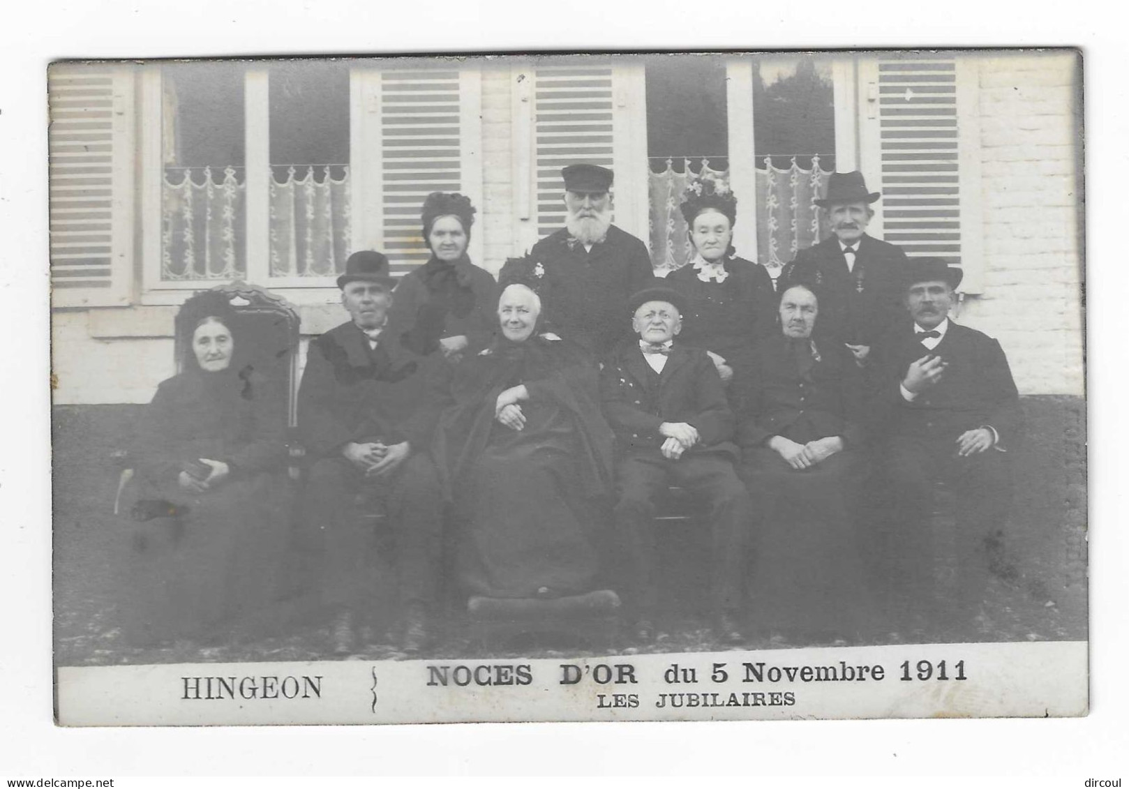 51793   Hingeon  Noces  D'or  1911  Les  Jubilaires  Carte  Photo - Fernelmont