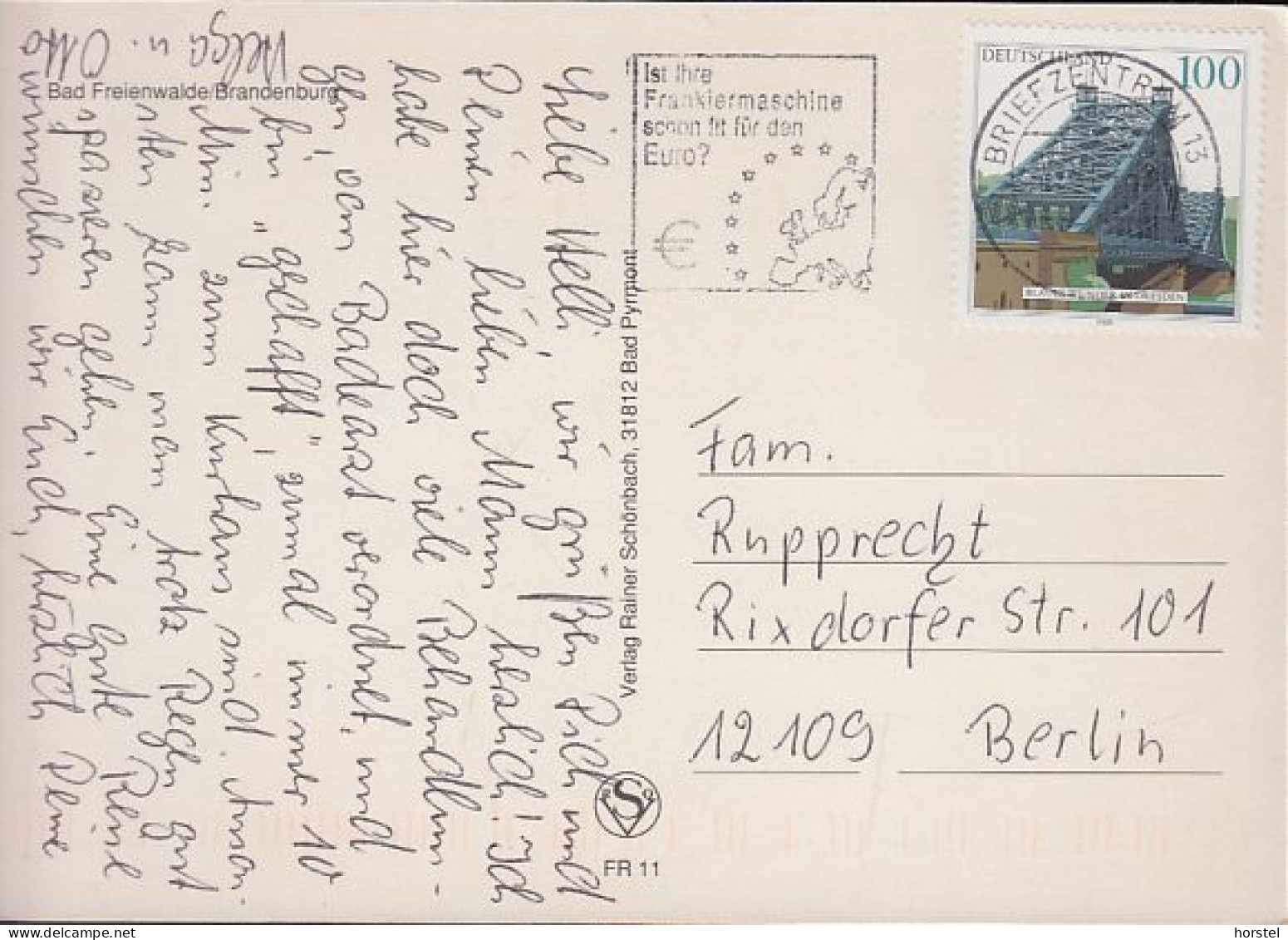 D-16259 Bad Freienwalde - Ansichten - Konzerthalle - Fachklinik - Papenmühle - Nice Stamp - Bad Freienwalde