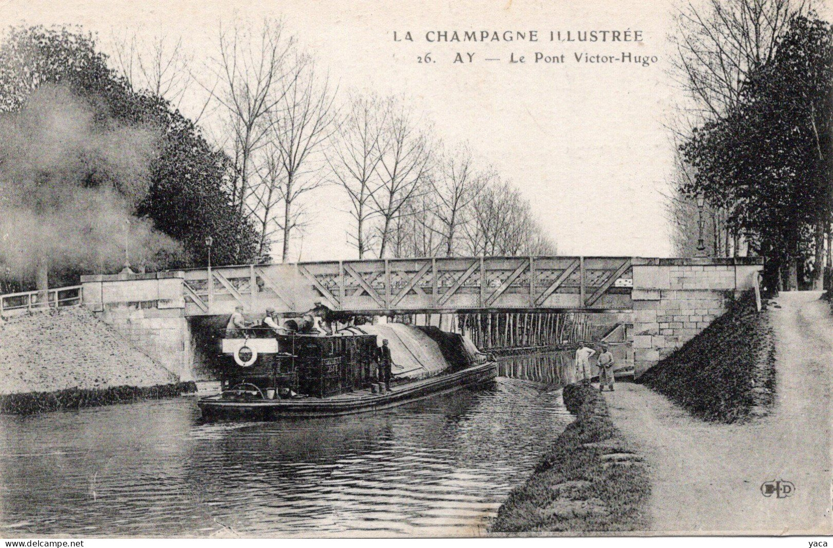 Ay Le Pont Victor Hugo  - Péniche - Péniches