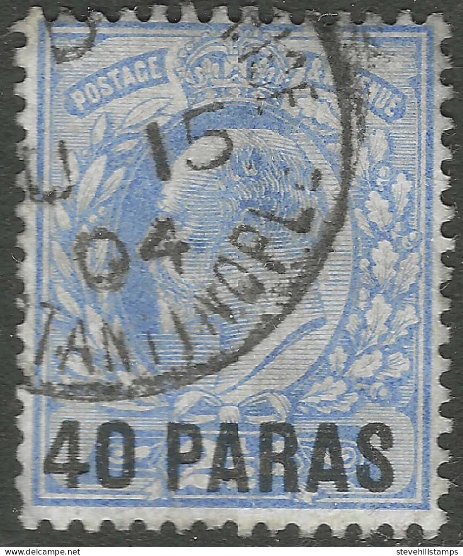 British Levant. 1902-05 KEVII Stamps Of GB Overprinted. 40pa On 2½d Used. SG 8 - Levante Britannico