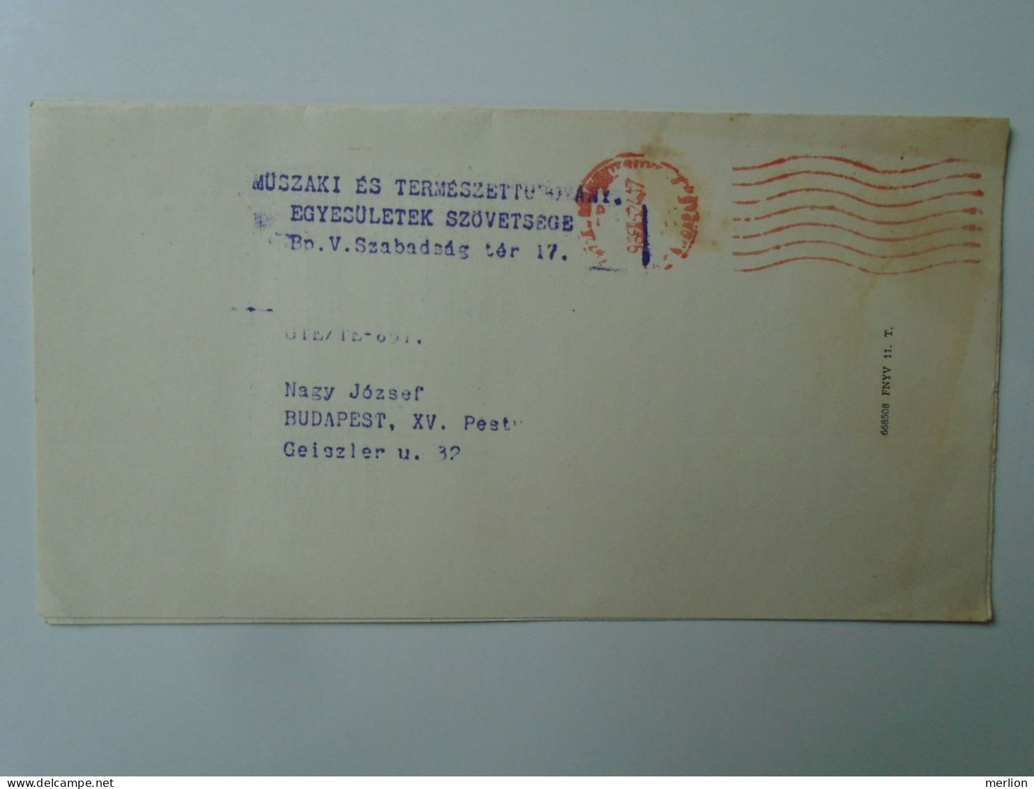 ZA447.14 Hungary ATM / EMA - Freistempel - Red Meter  1966  Invitation  AB Mecanproducter Stockholm  -Budapest - Timbres De Distributeurs [ATM]