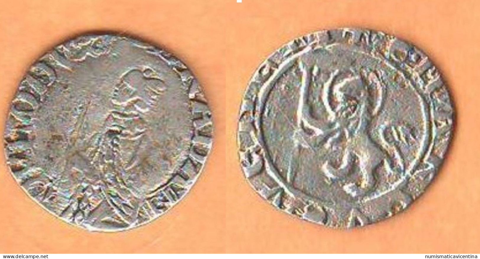 Venezia Soldino Francesco Dandolo Doge Silver Coin Italian States - Venecia