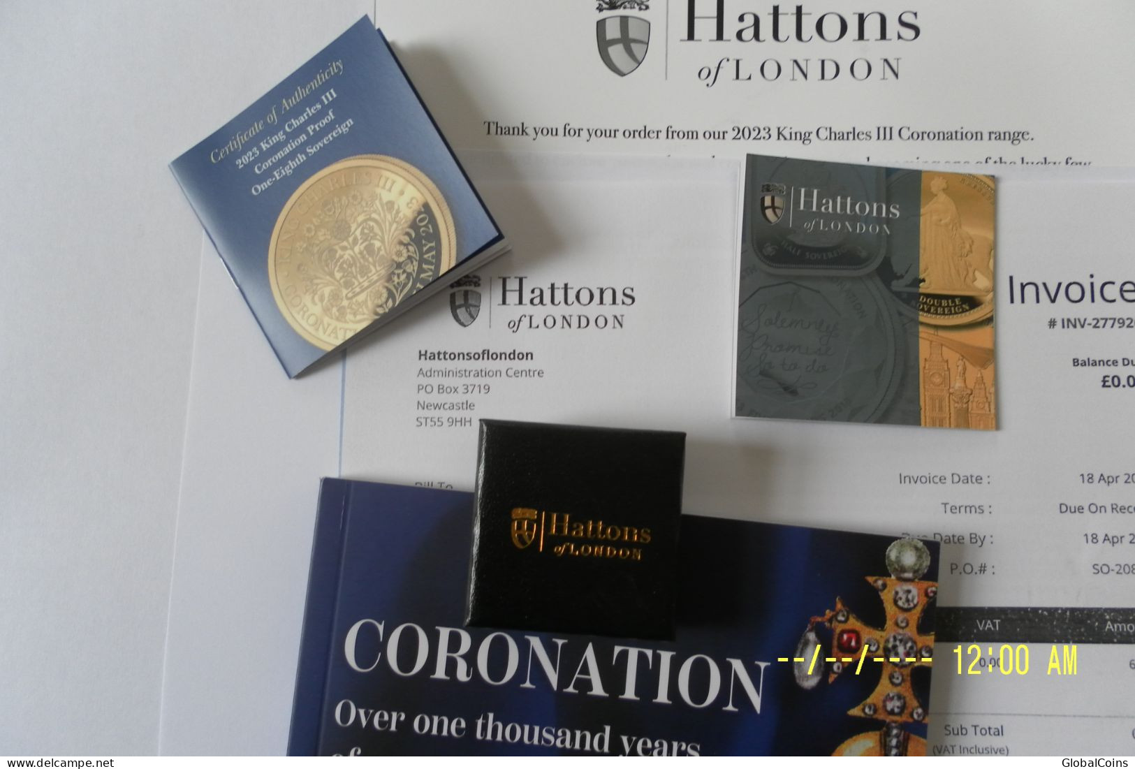 Hattons Of London THE 2023 KING CHARLES III CORONATION GOLD ONE EIGHTH SOVEREIGN - Mint Sets & Proof Sets
