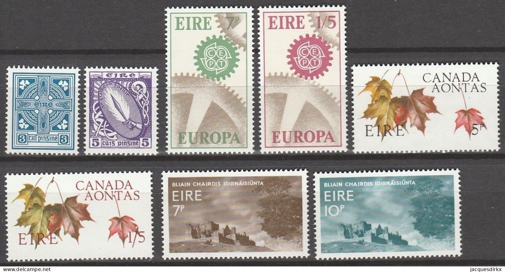 Ireland      .   Y&T     .   8 Stamps     .    **      .   MNH - Unused Stamps