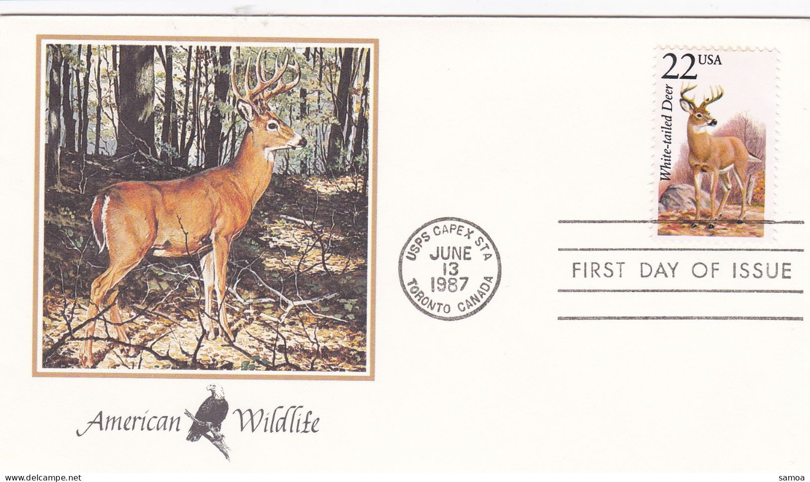 États-Unis FDC 1987 1749 Cerf De Virginie - 1981-1990