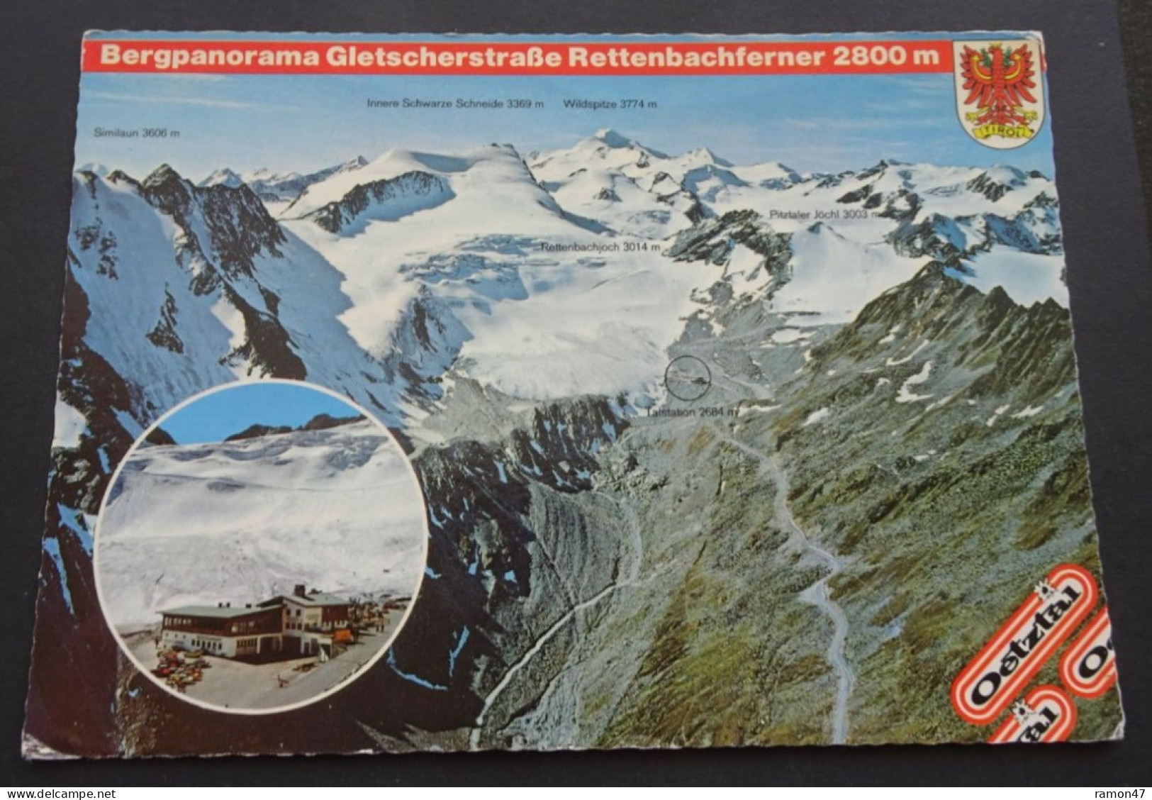 Ötztal - Bergpanorama Gletscherstrasse Rettenbachferner 2800 M - Verlag Werner Lohmann, Obergurgl - # 3/39 - Sölden