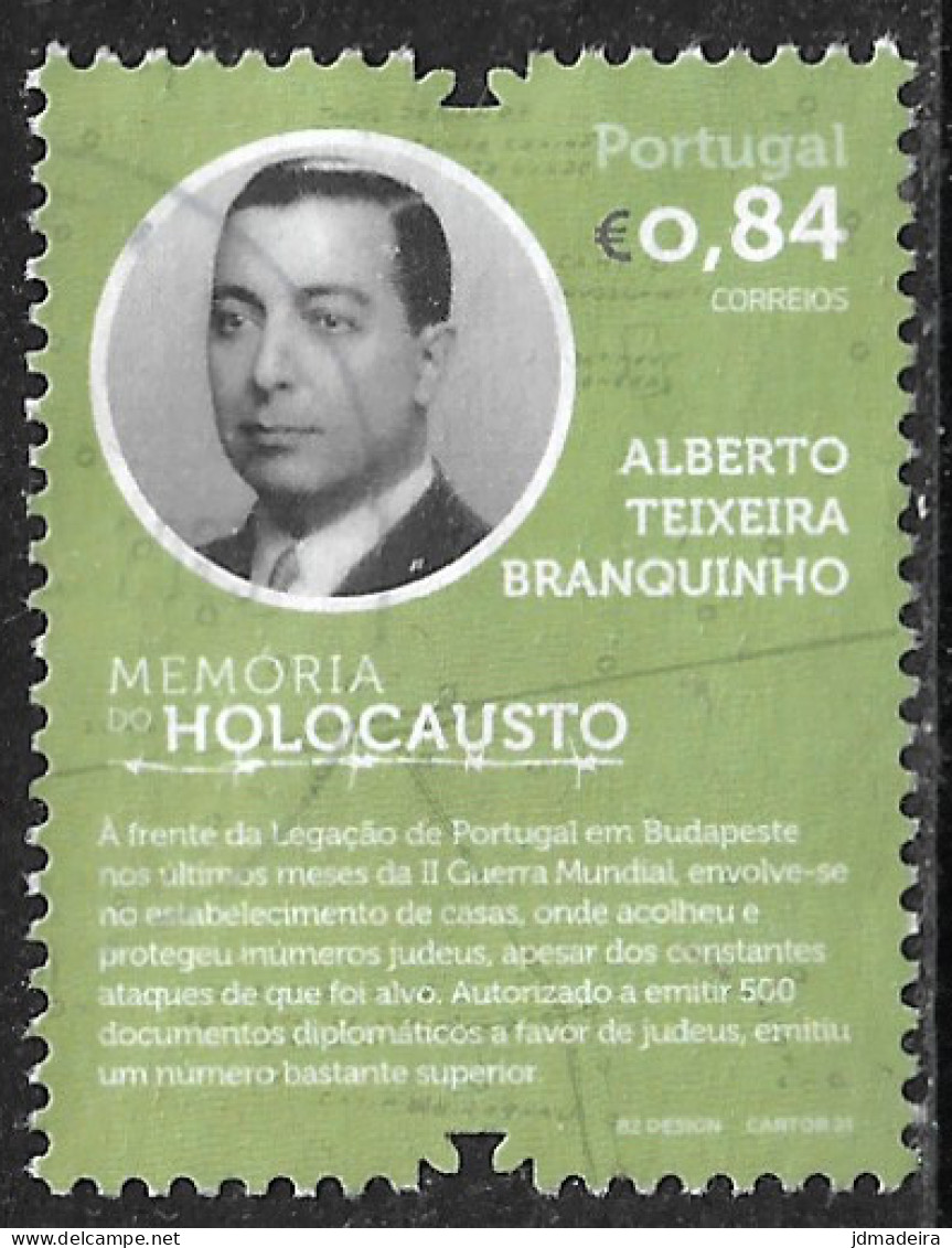 Portugal – 2021 Holocaust Memory 0,84 Euros Used Stamp - Oblitérés