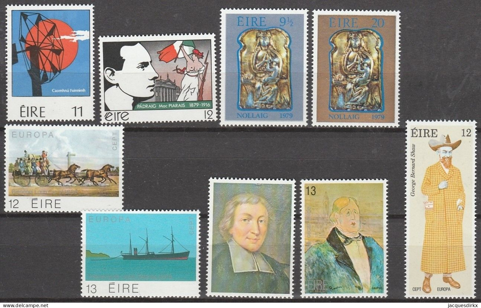 Ireland      .   Y&T      .   9  Stamps   .    **      .   MNH - Unused Stamps