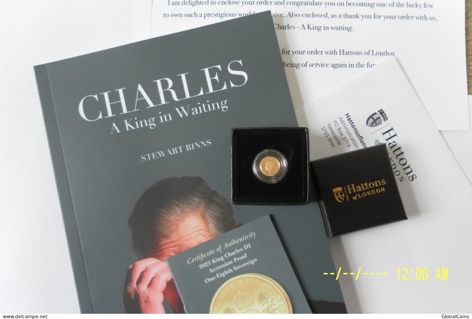 Hattons Of London THE 2023 KING CHARLES III Accession GOLD ONE EIGHTH SOVEREIGN - Mint Sets & Proof Sets