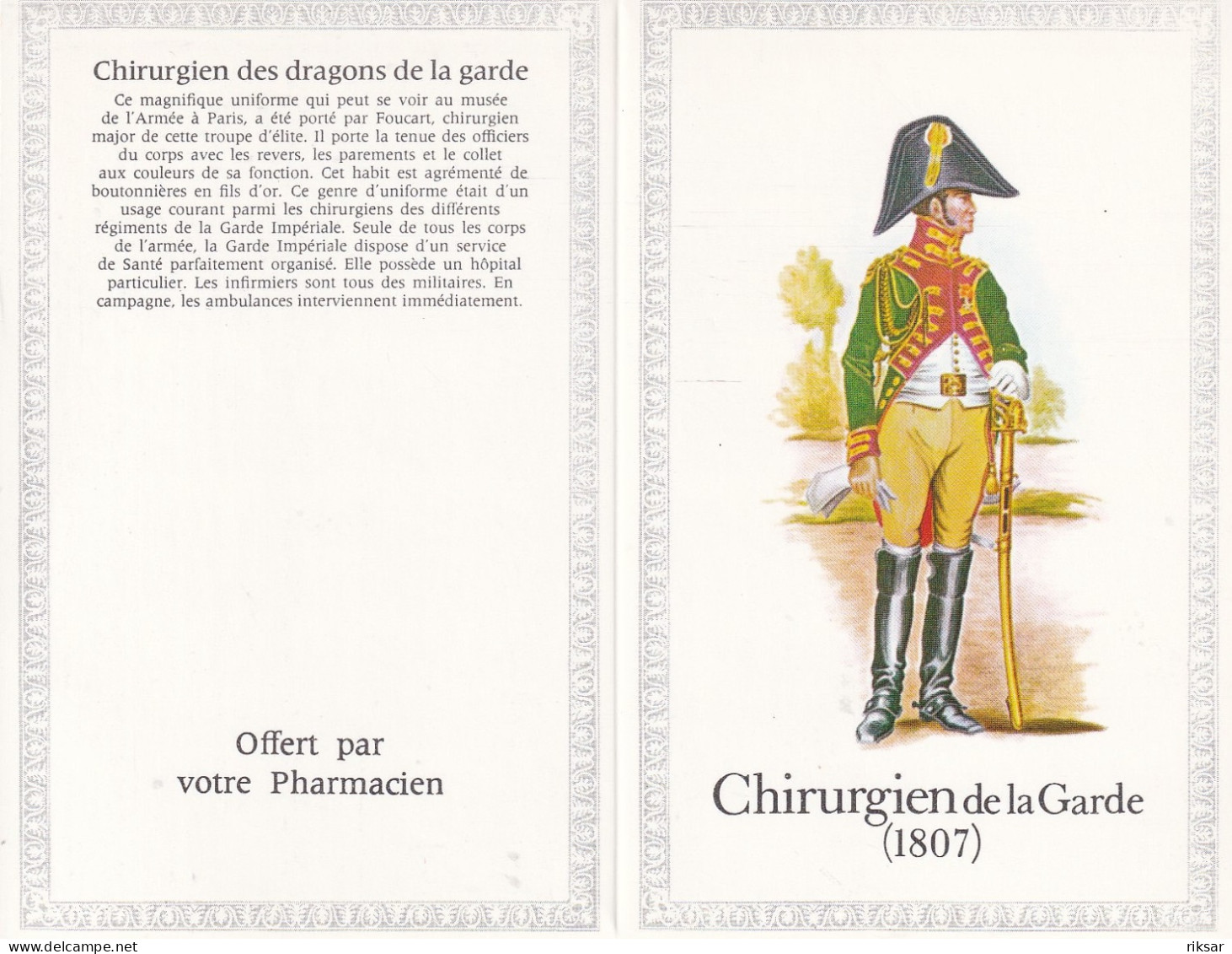 MILITARIA(CALENDRIER 1989) CHIRURGIEN - Grand Format : 1981-90