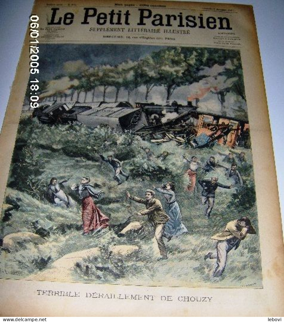 « Terrible Déraillement De CHOUZY» In « Le Petit Parisien – Supplément Littéraire Illustré » N° 822 (1904) - Le Petit Parisien