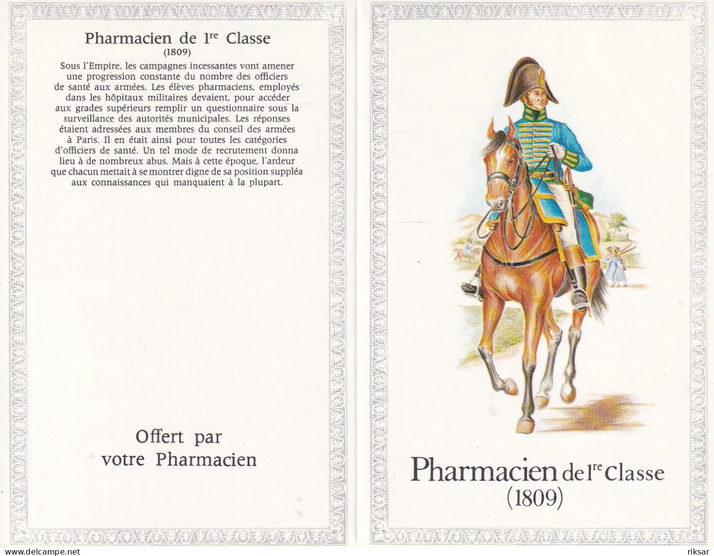 MILITARIA(CALENDRIER 1989) PHARMACIEN - Groot Formaat: 1981-90