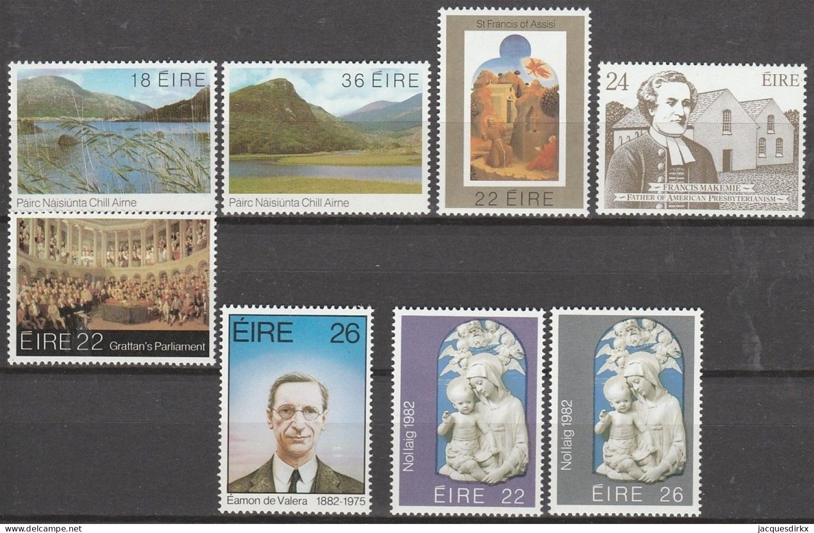 Ireland        .   Y&T      .   8 Stamps     .    **      .   MNH - Ungebraucht