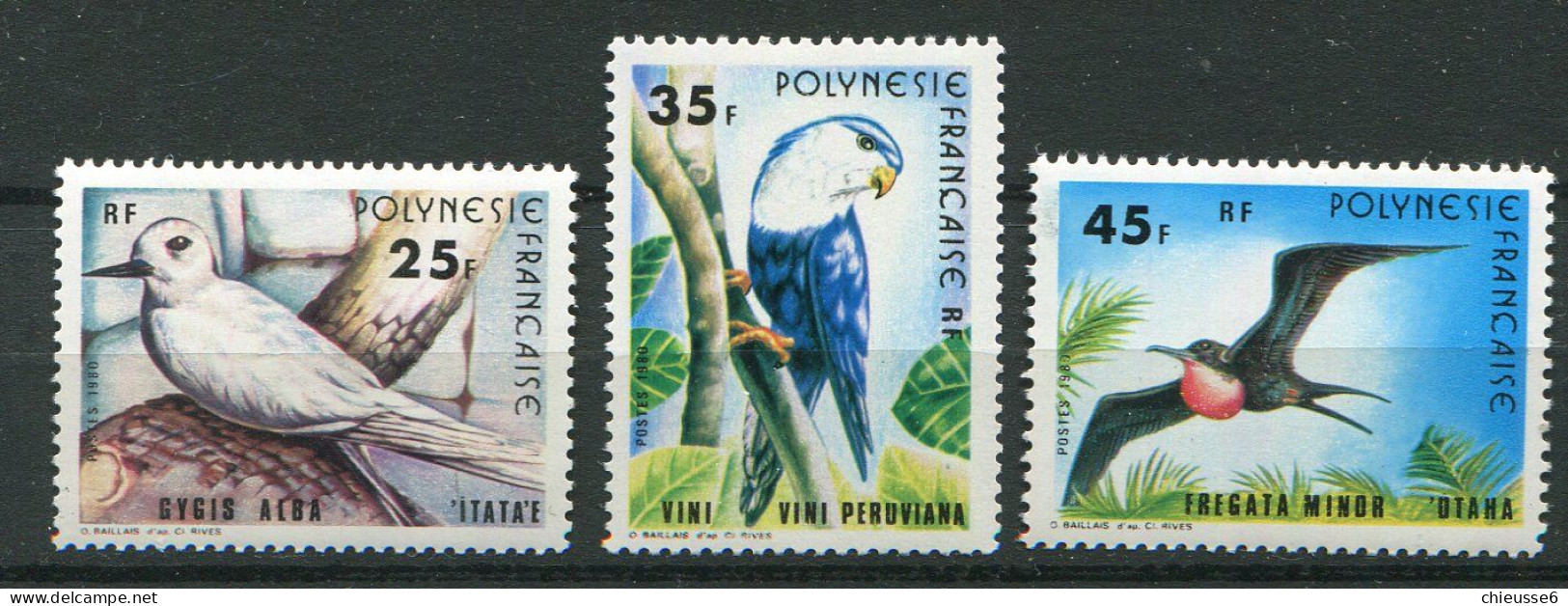 Polynesie ** N° 156 à 158 - Oiseaux - Neufs