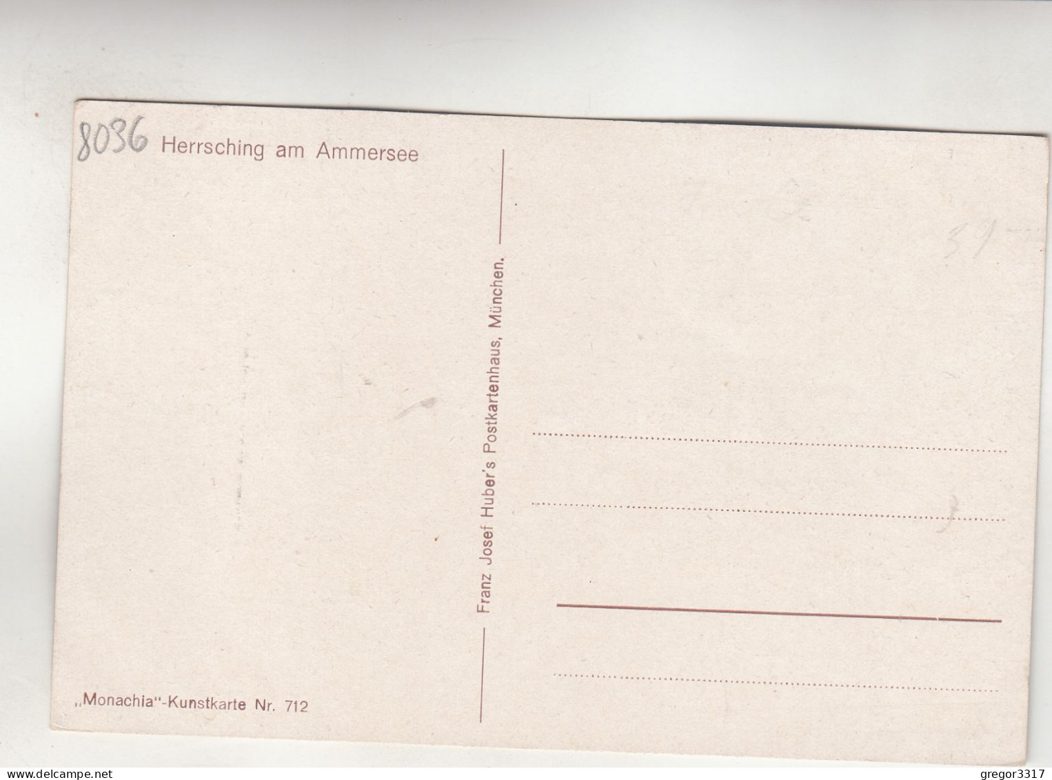 C9044) HERRSCHING Am AMMERSEE - Super MONACHIA Kunstkarte Signiert - - Herrsching